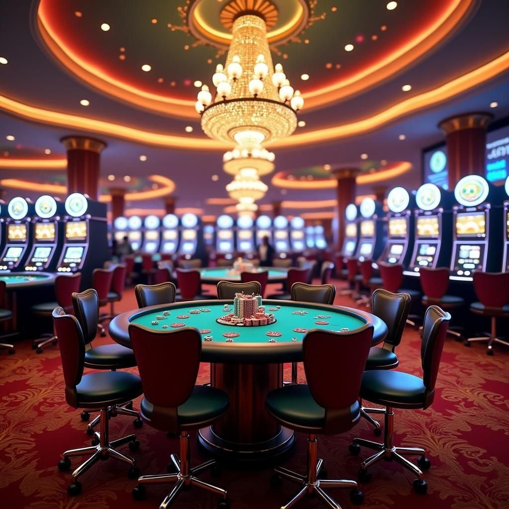 Beragam permainan live kasino populer seperti Baccarat, Roulette, dan Poker tersedia
